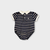 Country Road Stripe Polo Romper, Size 00