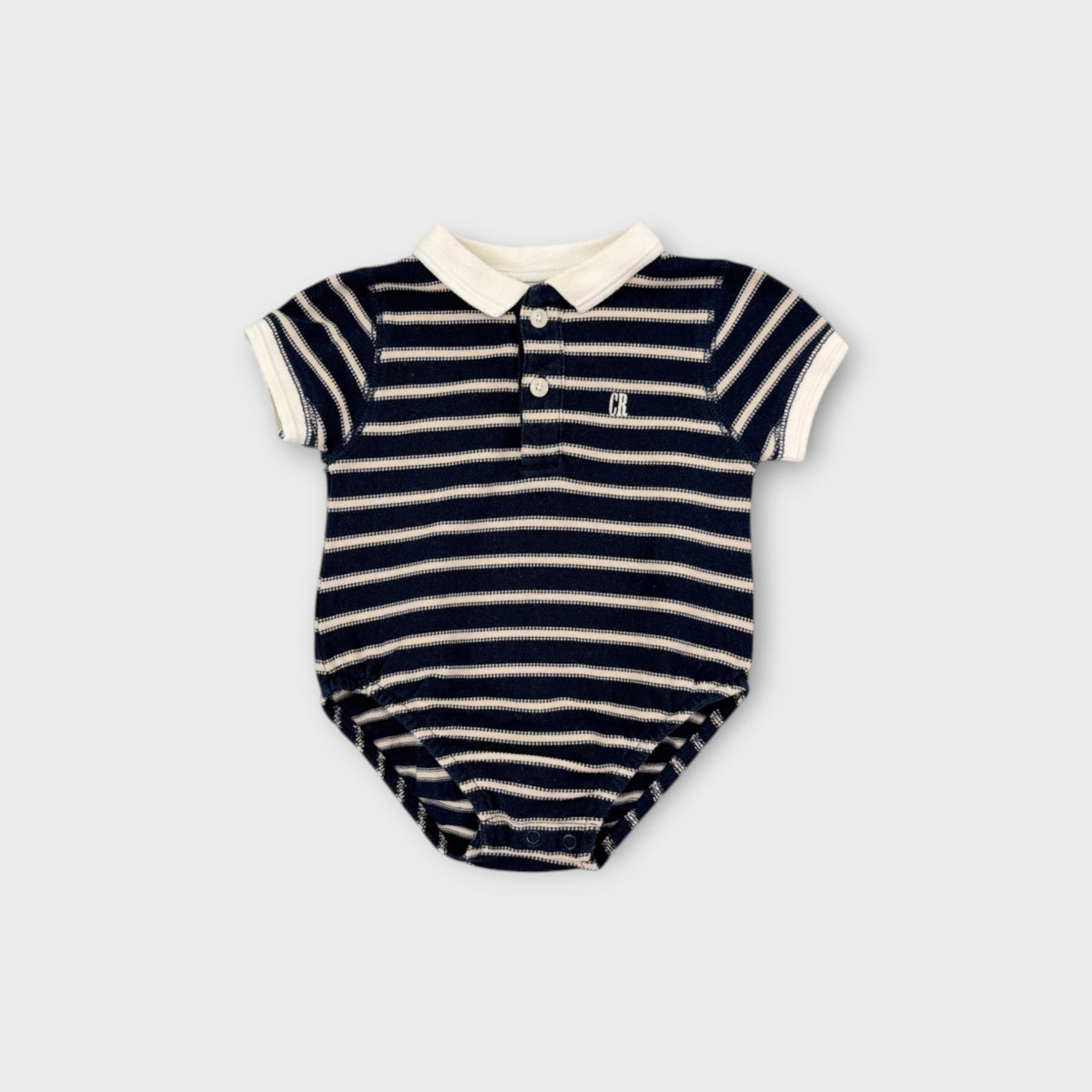 Country Road Stripe Polo Romper, Size 00