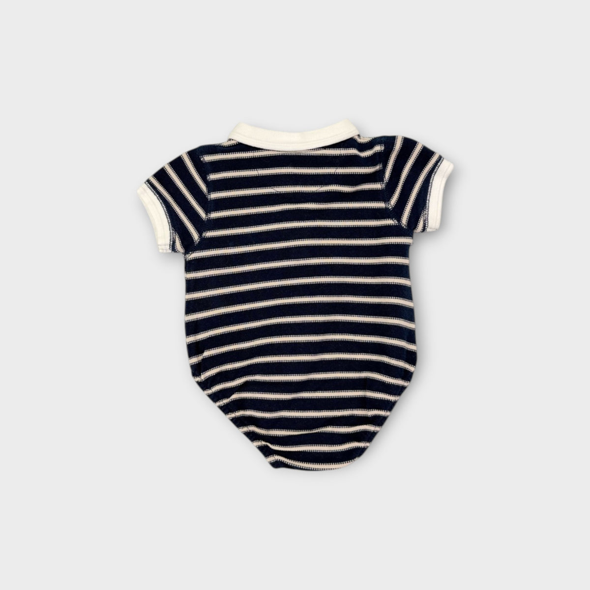 Country Road Stripe Polo Romper, Size 00