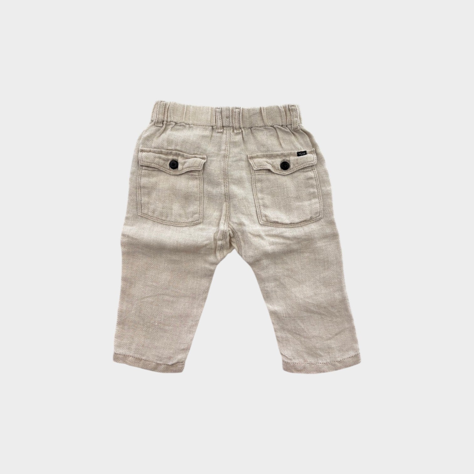 Beige Linen Pants, Size 00