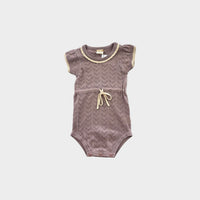 Nature Baby Mauve Knit Romper, Size 00
