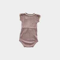 Nature Baby Mauve Knit Romper, Size 00