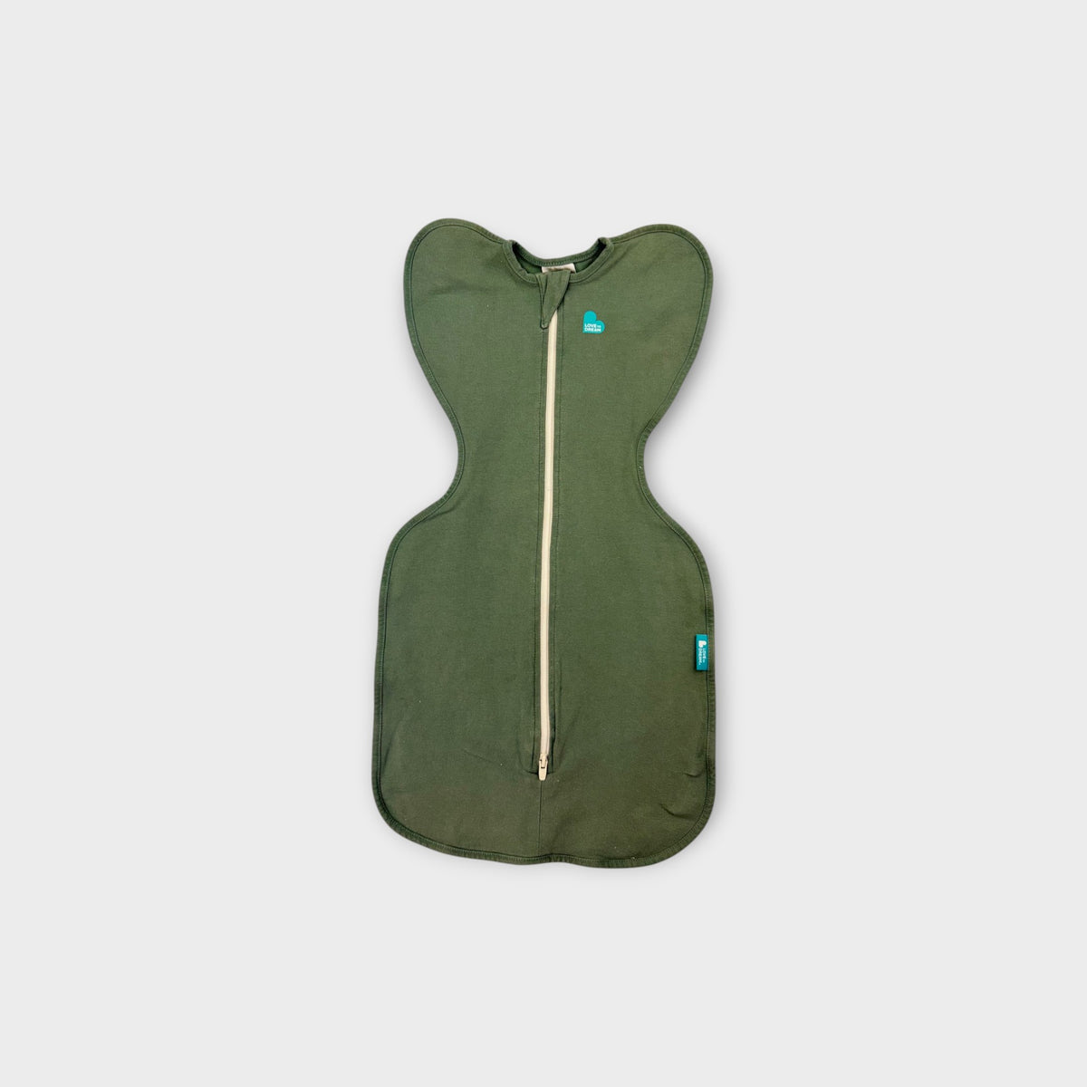 Love To Dream Green 1.0 Tog Sleep Swaddle, Size 000