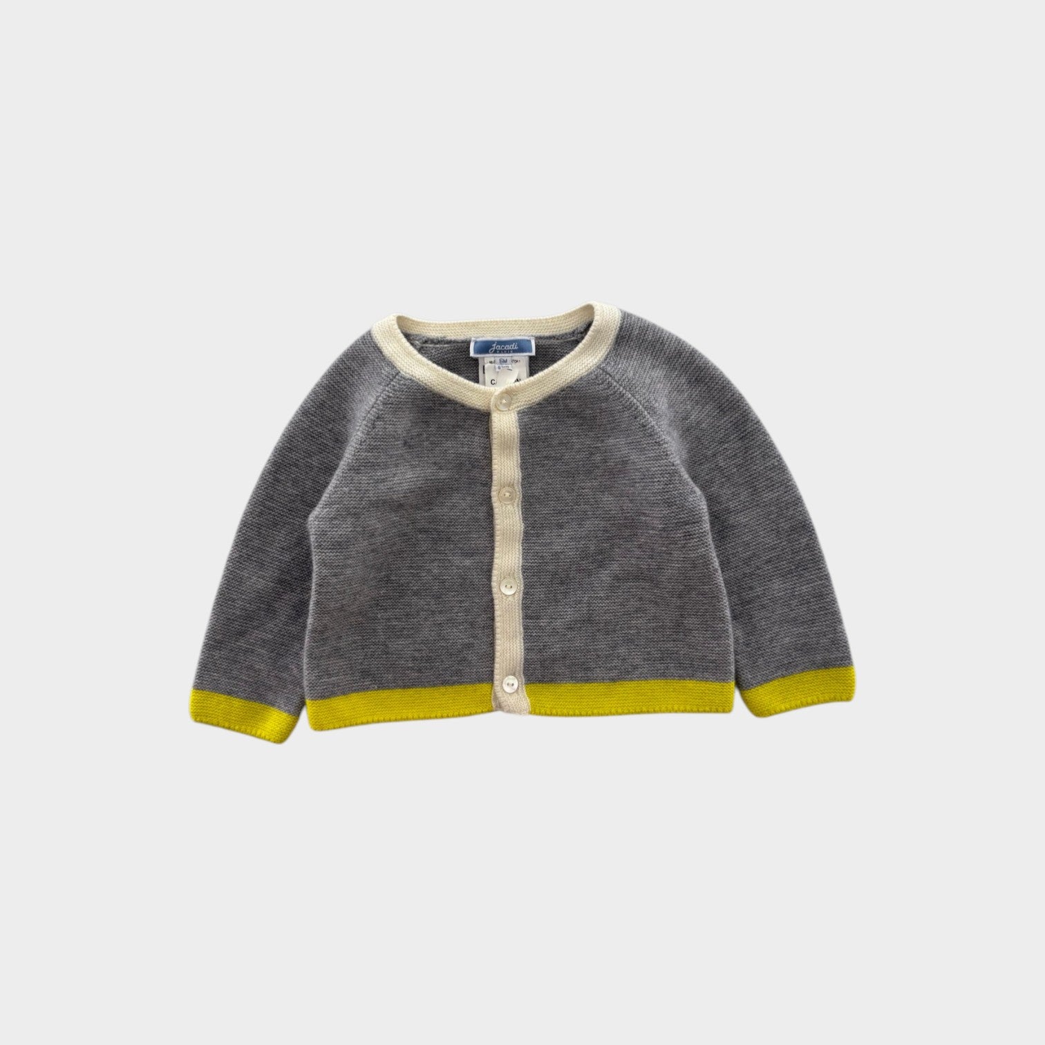 Jacadi Grey Knit Cardigan, Size 00