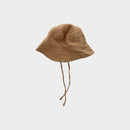 Beige Linen Bucket Hat, Size 000