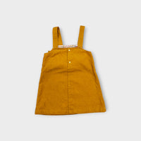 Goldie & Ace Mustard Cord Pinafore, Size 4