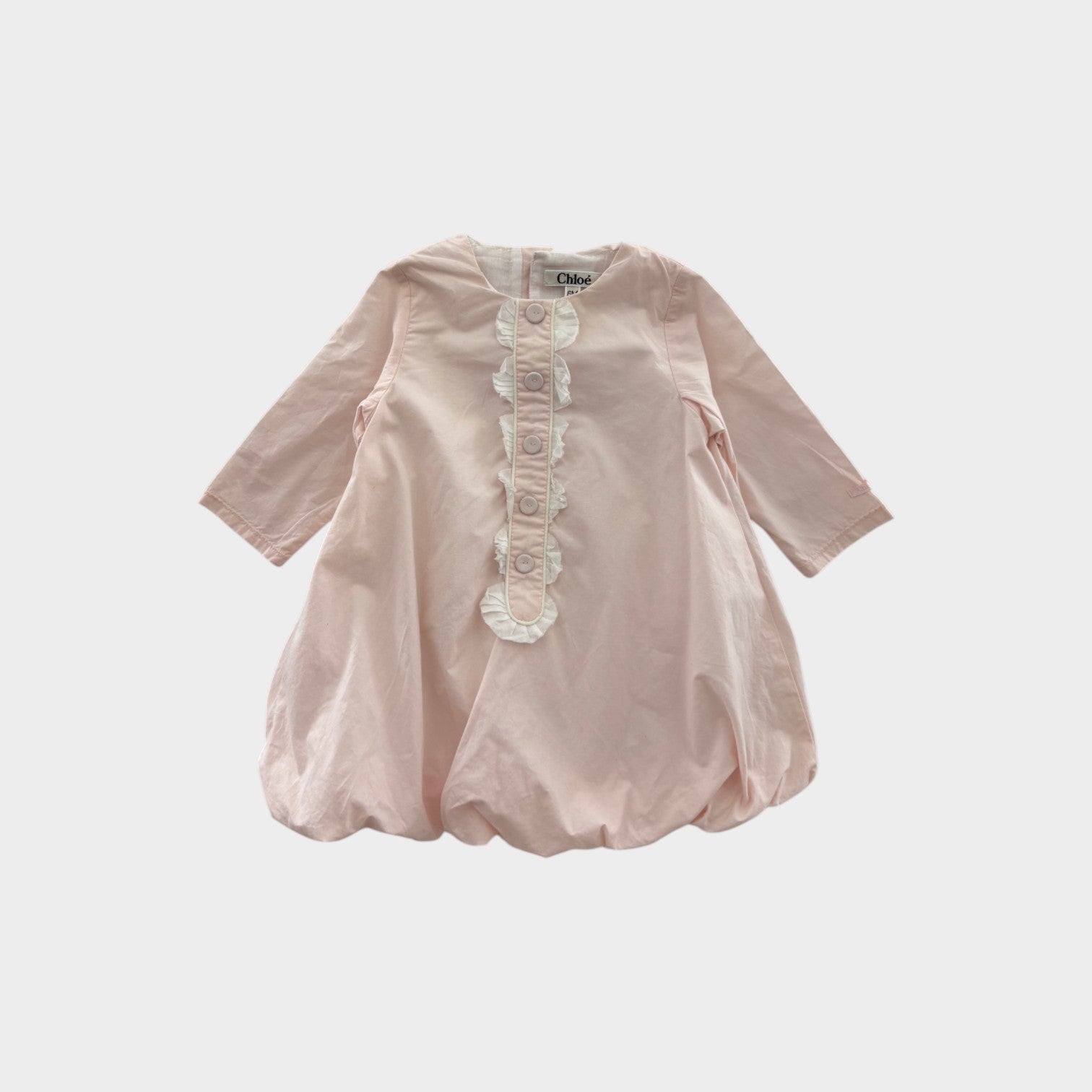 Chloe Pink Long Sleeve Bubble Dress, Size 00