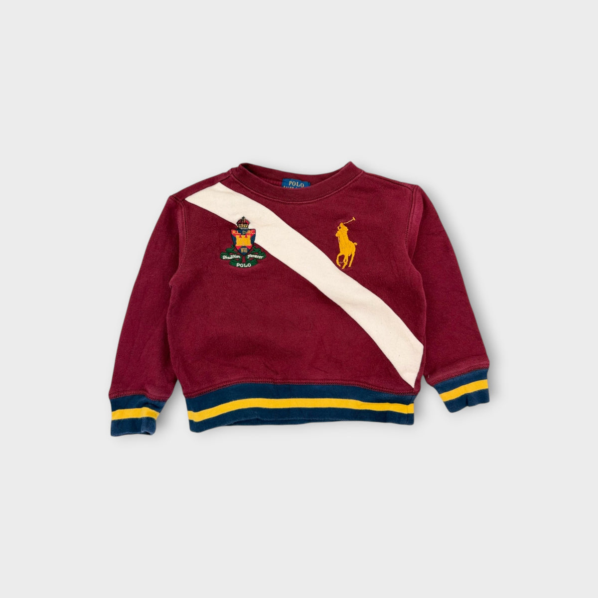 RL Retro Maroon Pullover Jumper, Size 2
