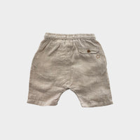 Natural Linen Shorts, Size 0