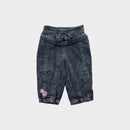 Retro Denim Heart Barrel Pants, Size 0