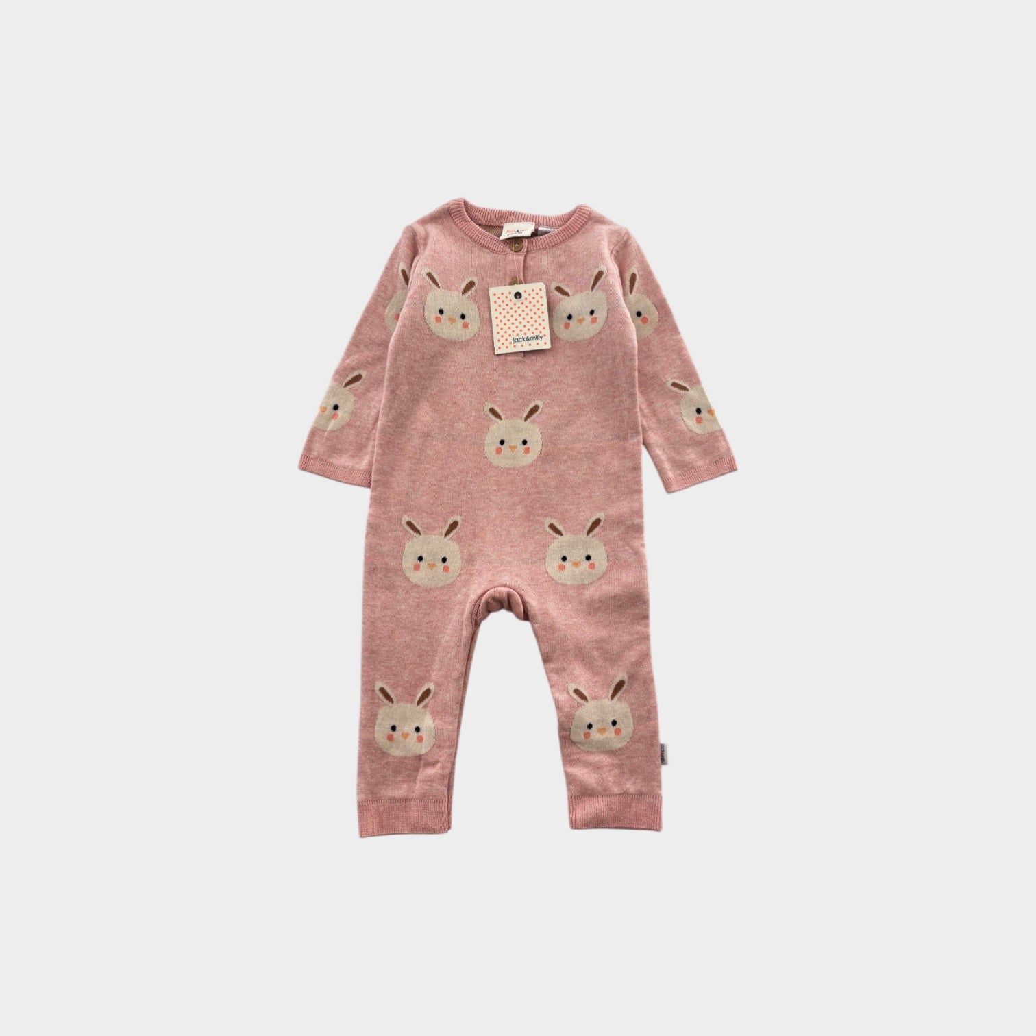 Jack & Milly Bunny Onesie, Size 0