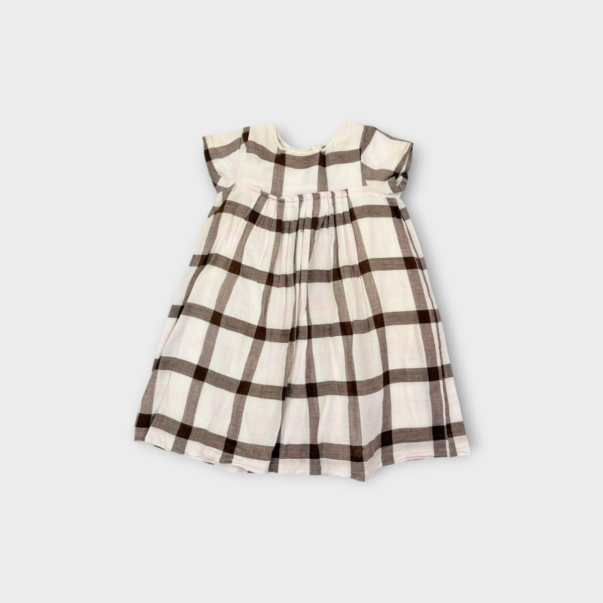 Jacadi Plaid Babydoll Dress, Size 18M