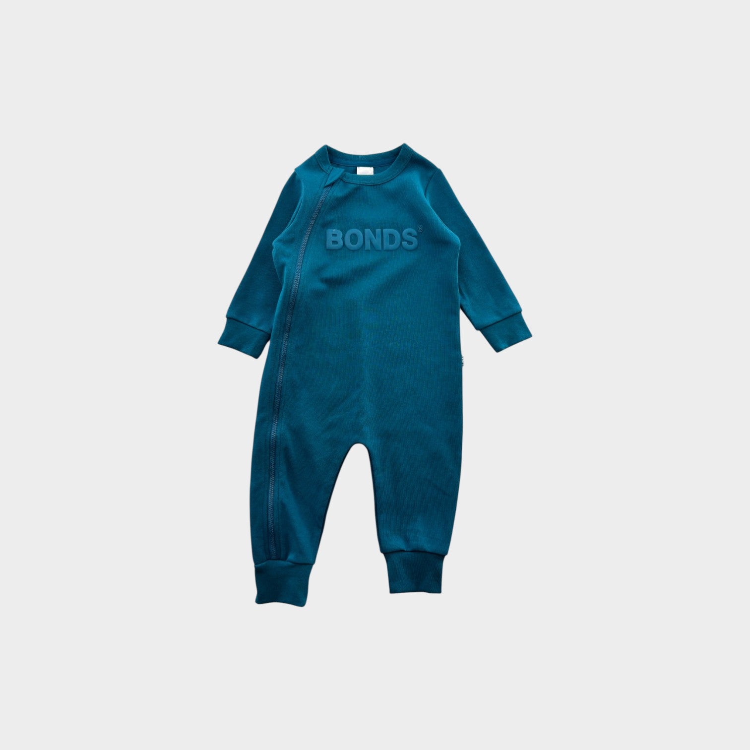 Bonds Blue Sweatsuit Onesie, Size 0