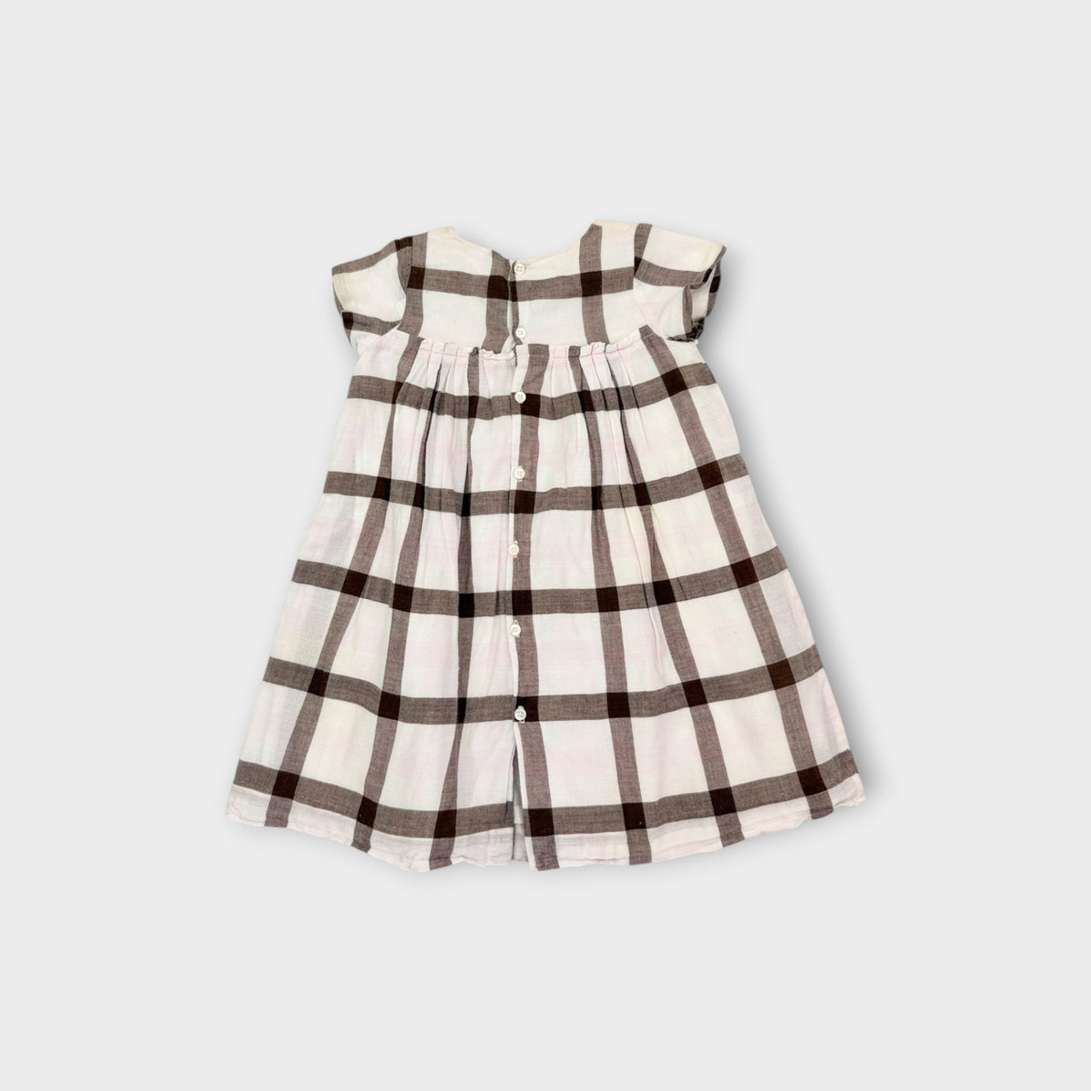 Jacadi Plaid Babydoll Dress, Size 18M