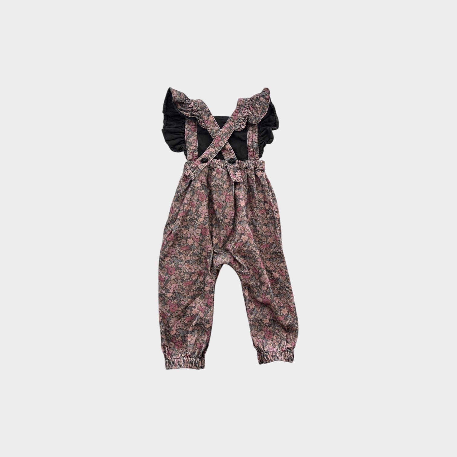 Jamie Kay Floral Corduroy Jumpsuit, Size 0