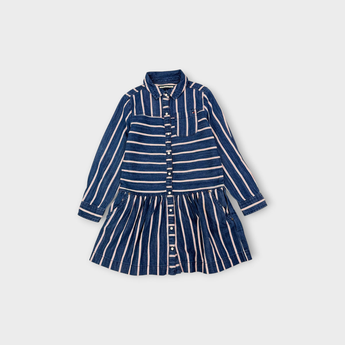 Tommy Hilfiger Retro Stripe Denim Dress, Size 6