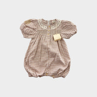 Apolina Gingham Romper, Size 0