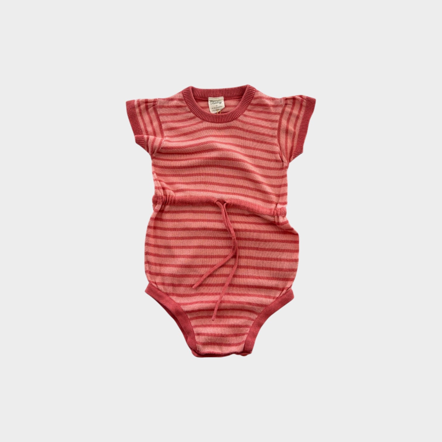 Nature Baby Pink Knit Romper, Size 0