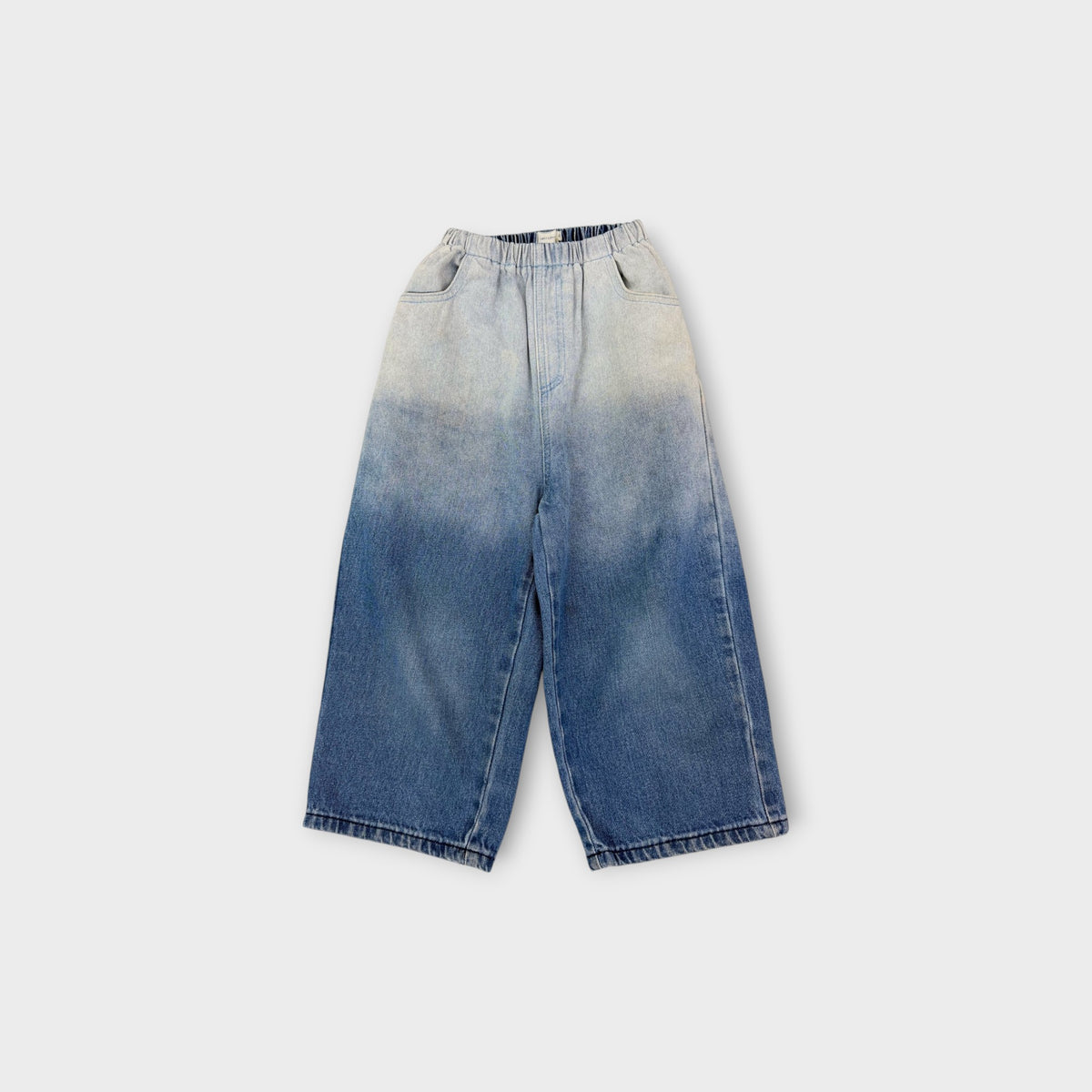 Lenn Label Ombre Wide Jeans, Size 6