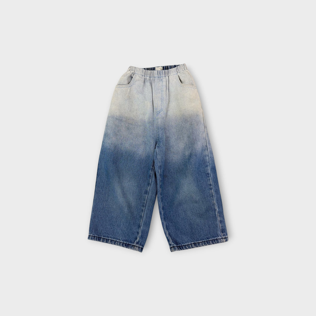 Lenn Label Ombre Wide Jeans, Size 6