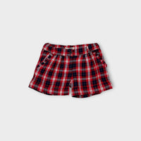 Red Plaid Shorts, Size 3