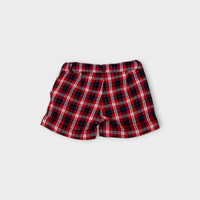 Red Plaid Shorts, Size 3