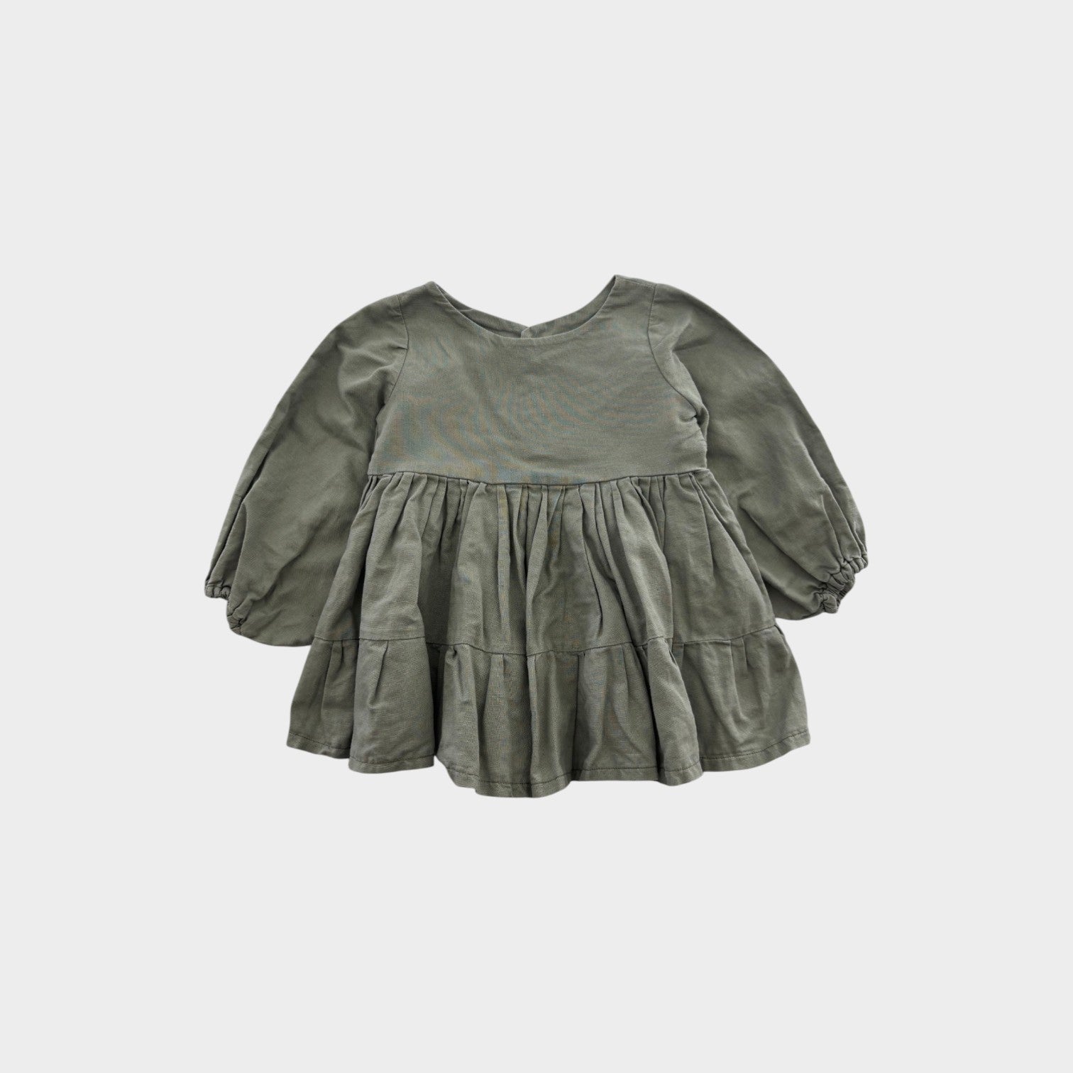 Green Linen Dress, Size 0