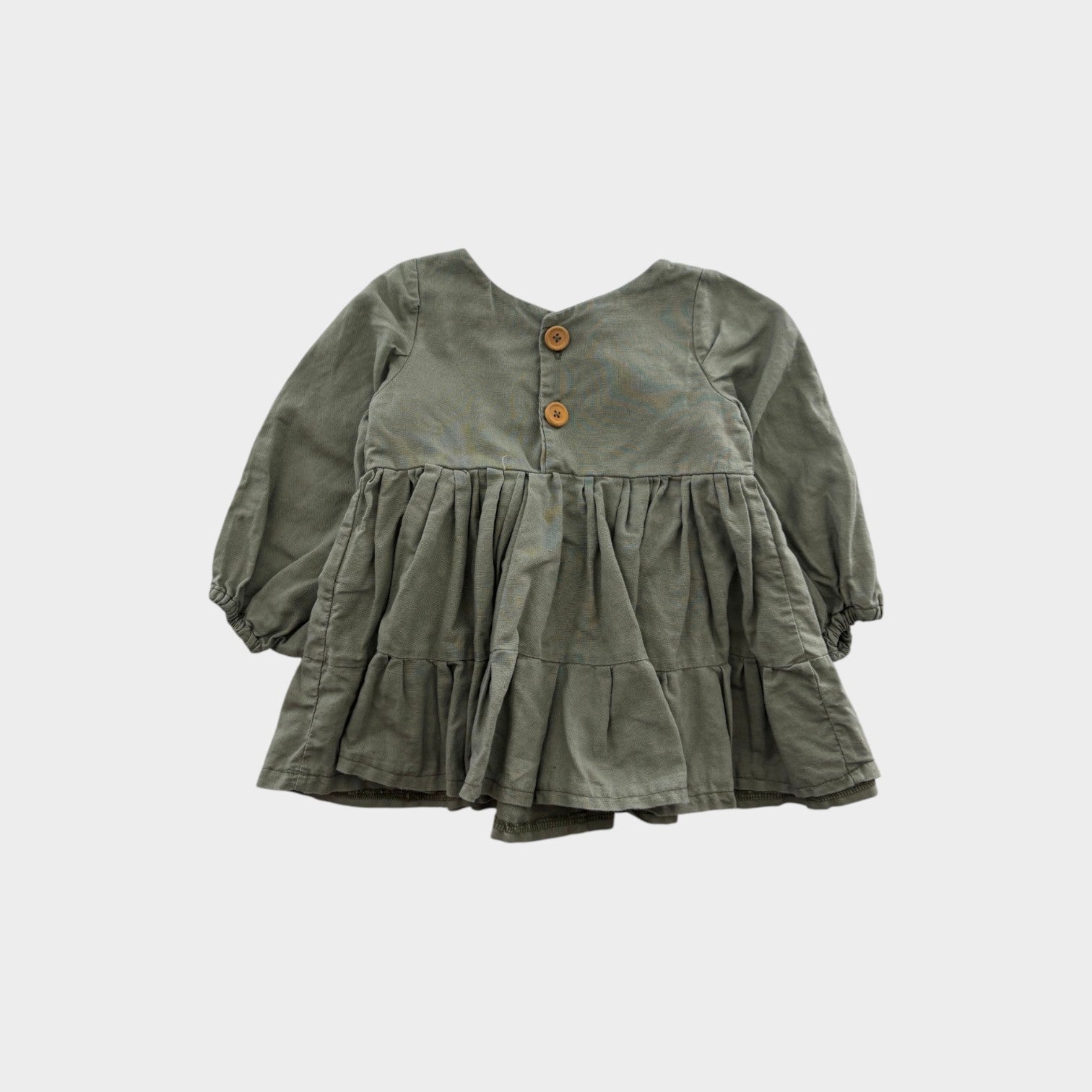 Green Linen Dress, Size 0