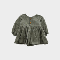 Green Linen Dress, Size 0