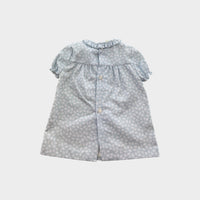 Naco Baby Blue Retro Dress and Bonnet, Size 0