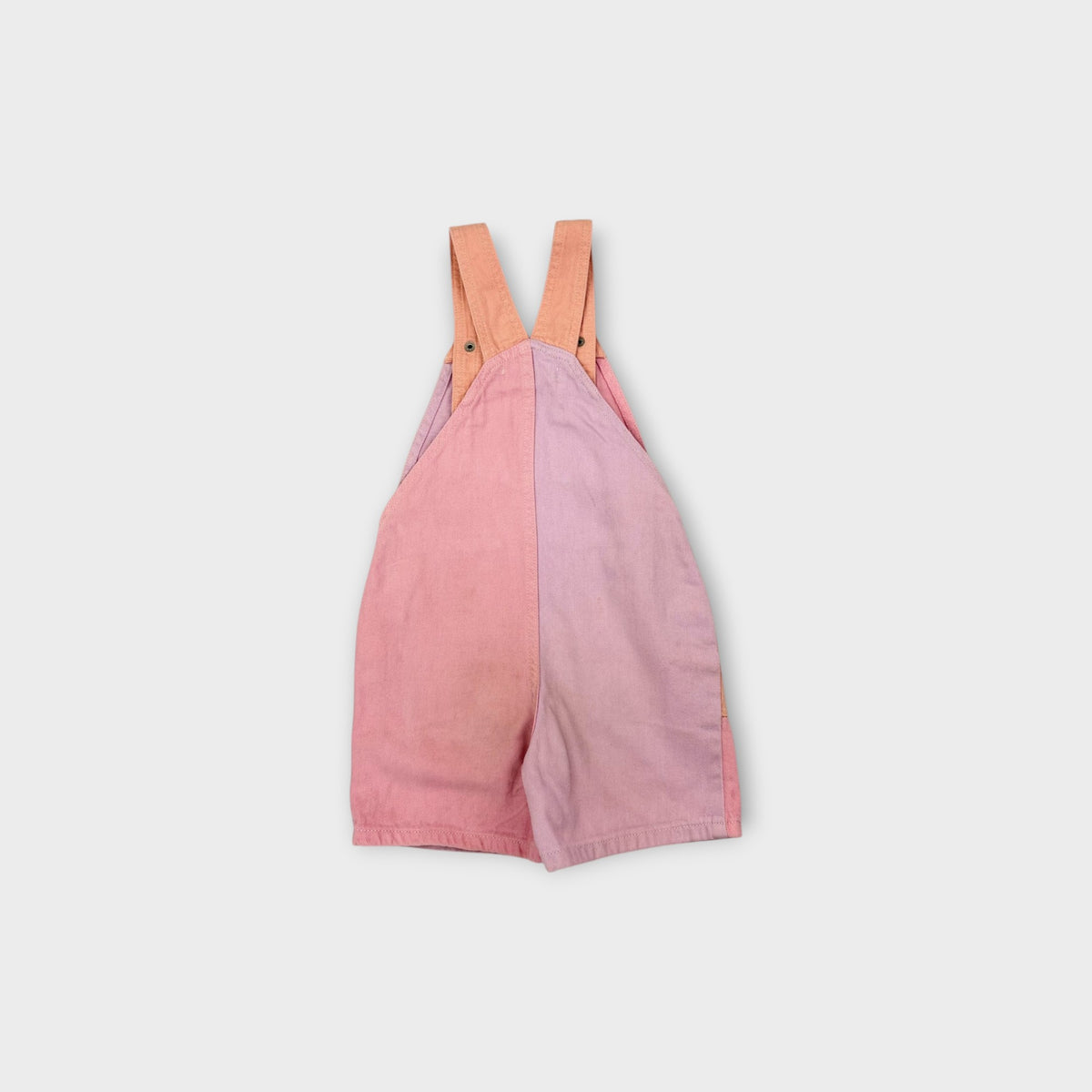 Pastel Colour Block Denim Shortalls, Size 5