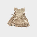 Natural Linen Embroidered Dress, Size 0