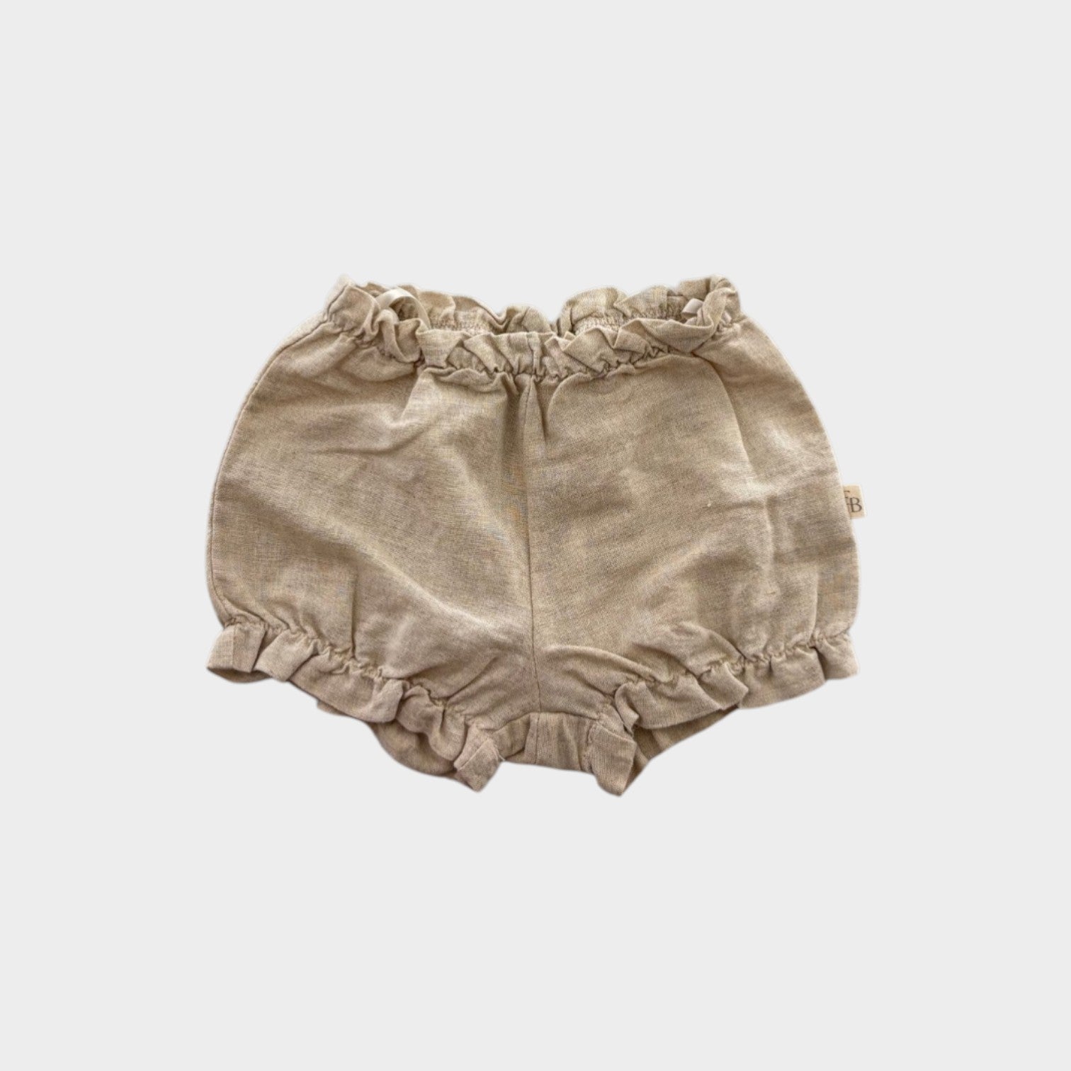 Natural Linen Embroidered Dress, Size 0