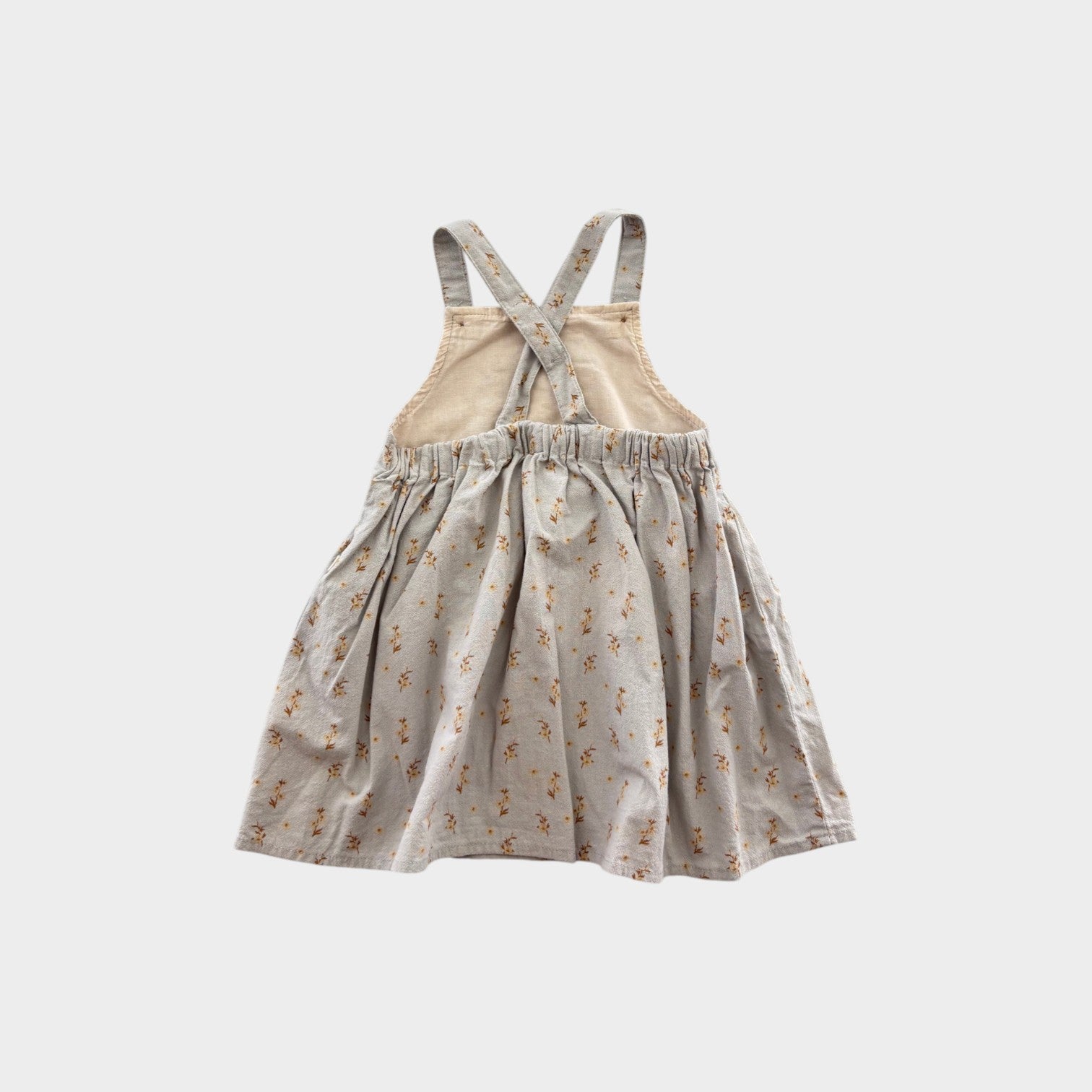 Lil Atelier Blue Floral Pinafore Dress, Size 0