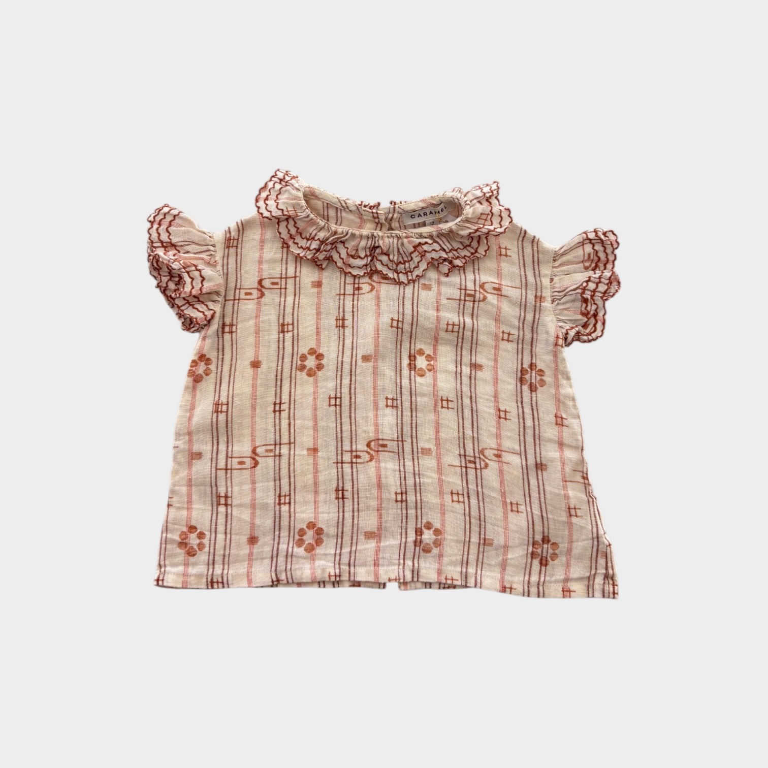 Caramel Pattern Blouse, Size 0