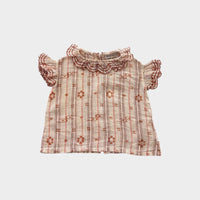 Caramel Pattern Blouse, Size 0