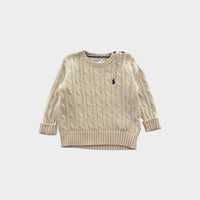 RL White Cable Knit Jumper, Size 0
