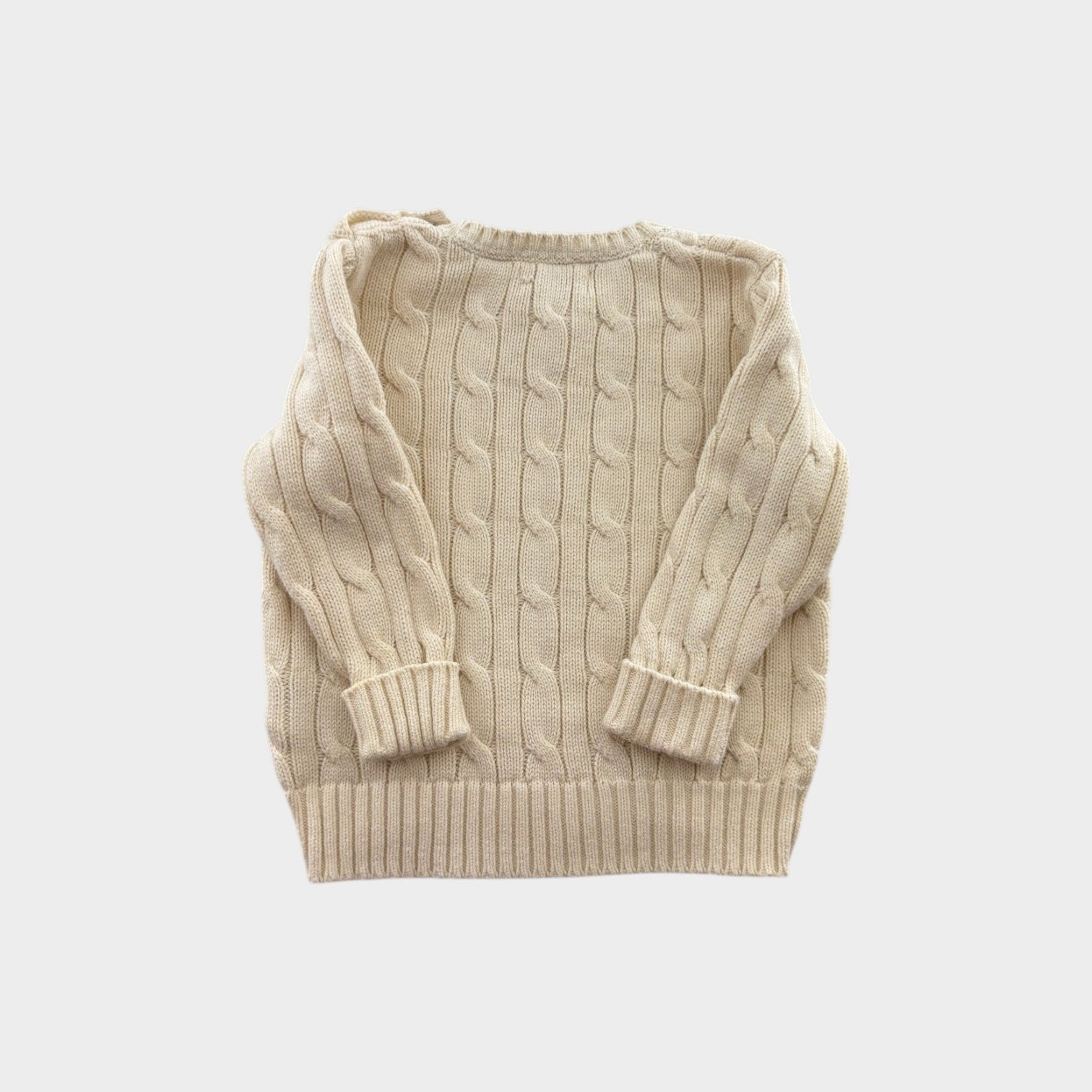 RL White Cable Knit Jumper, Size 0