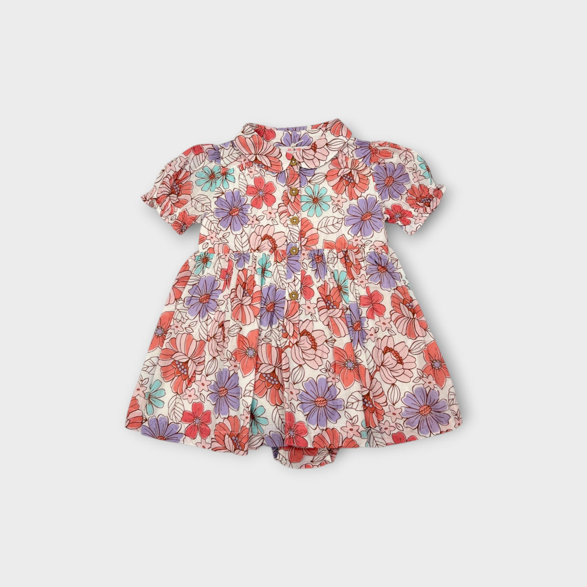 Jack & Milly Floral Dress & Bloomer Set, Size 1