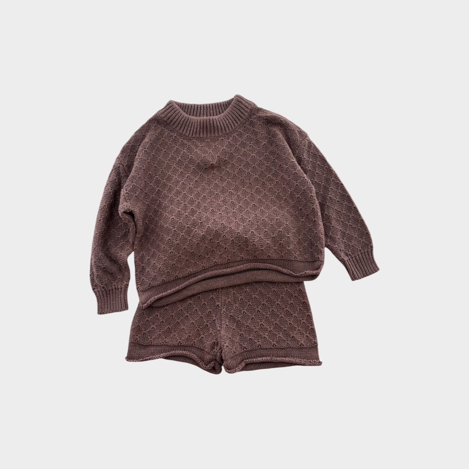 Ruby & Elle Brown Knit Set, Size 0