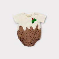 Minihaha Christmas Pudding Romper, Size 00