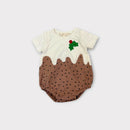 Minihaha Christmas Pudding Romper & Hat Set, Size 0