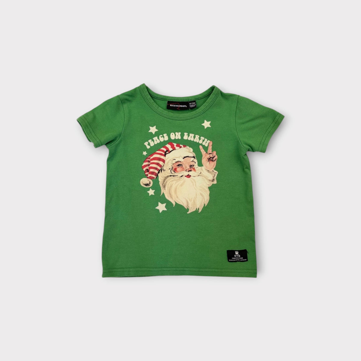Rock Your Kid Peace On Earth T-Shirt, Size 18-24M