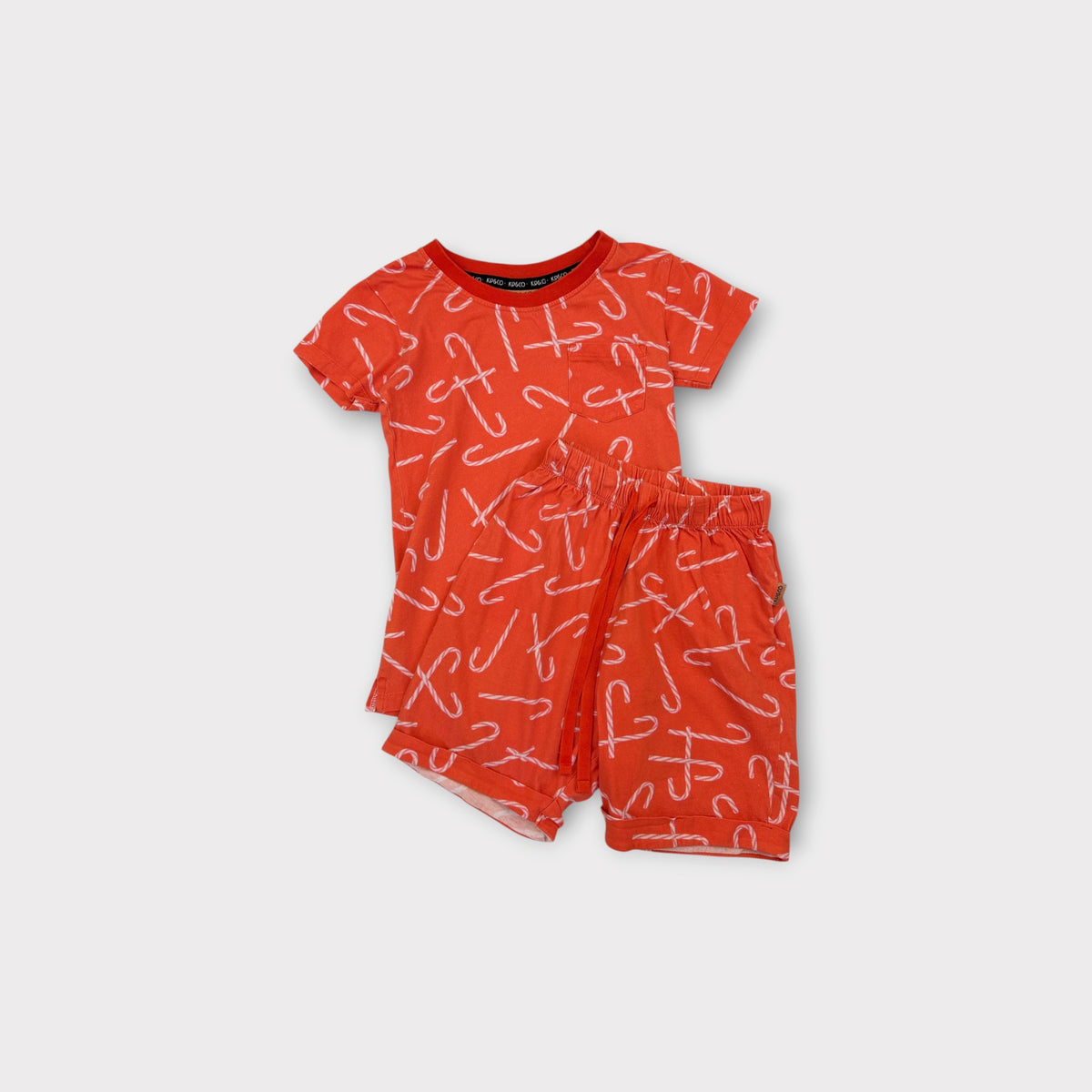 Kip & Co Candy Cane Pyjama Set, Size 7-8