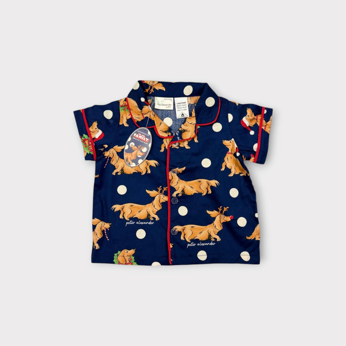 Peter Alexander Navy Dachshund Pyjama Set, Size 0