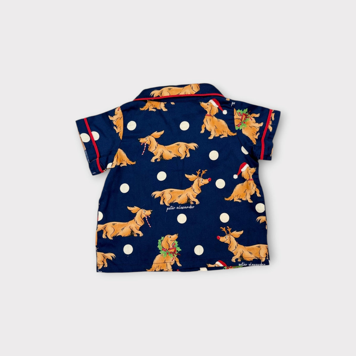 Peter Alexander Navy Dachshund Pyjama Set, Size 0