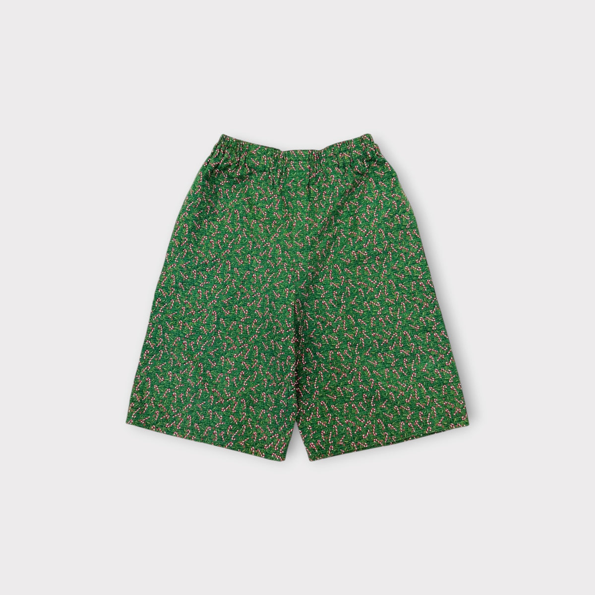 Green Candy Cane Shorts & Bucket Hat Set, Size 4-5