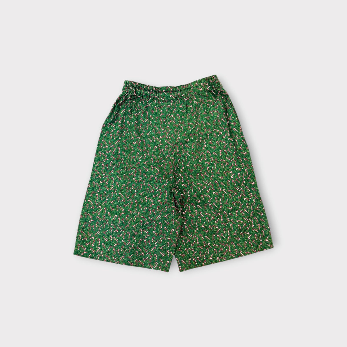 Green Candy Cane Shorts & Bucket Hat Set, Size 4-5