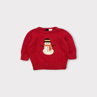 Baby Gap Snowman Knit Jumper, Size 1