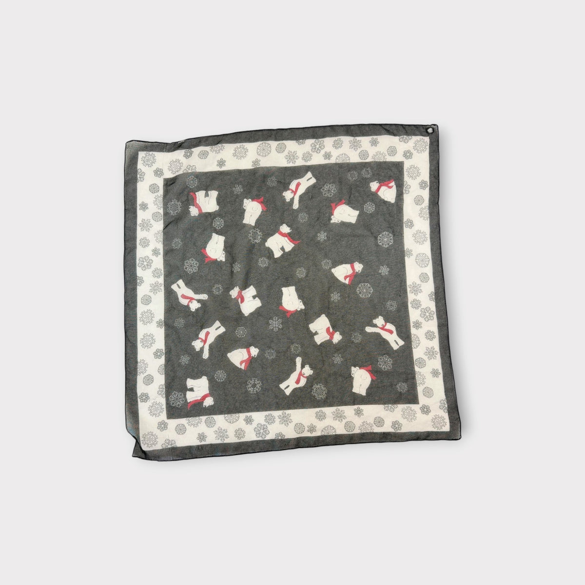 Sheer Polar Bear Christmas Scarf